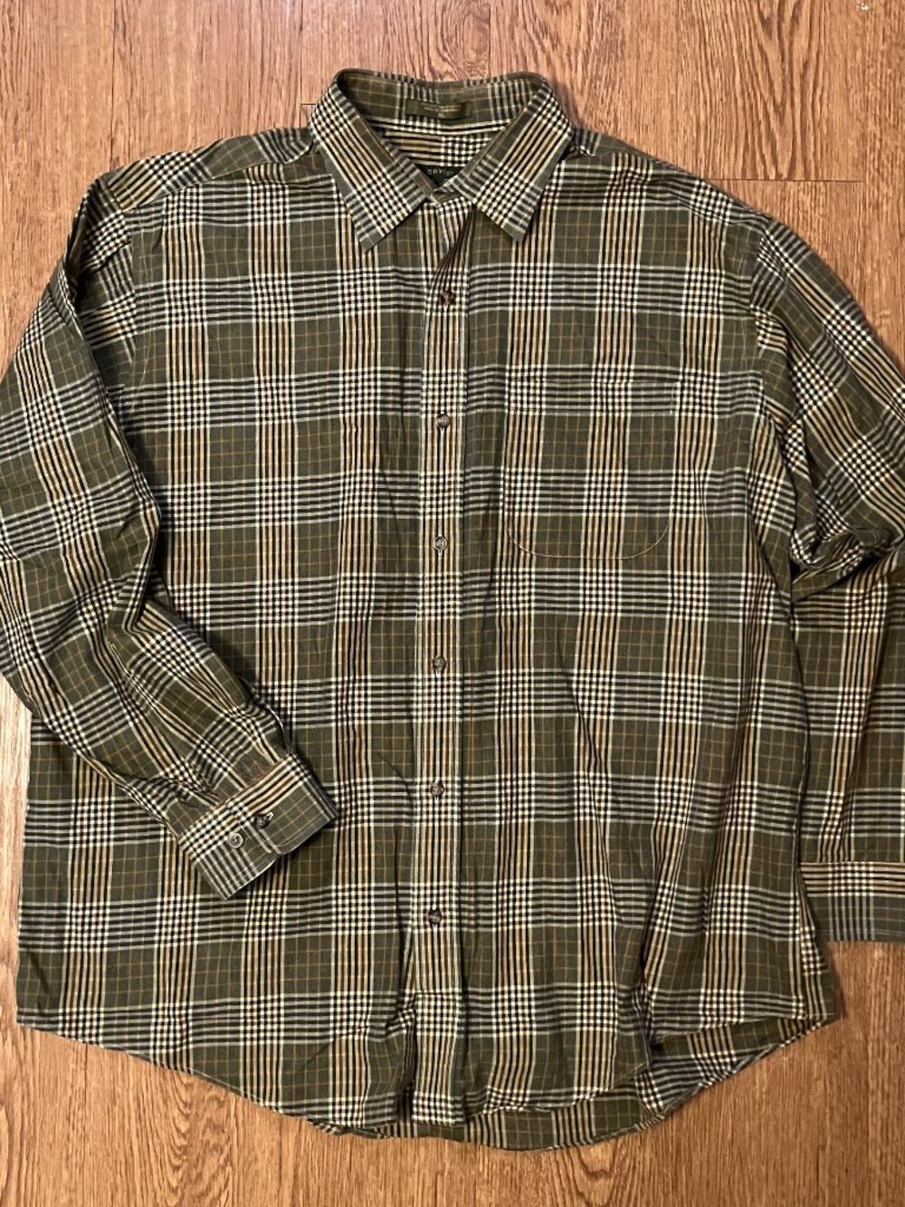 Orvis Signature Collection Plaid Shirt Men’s XL Cotton Wool Flannel Button Up